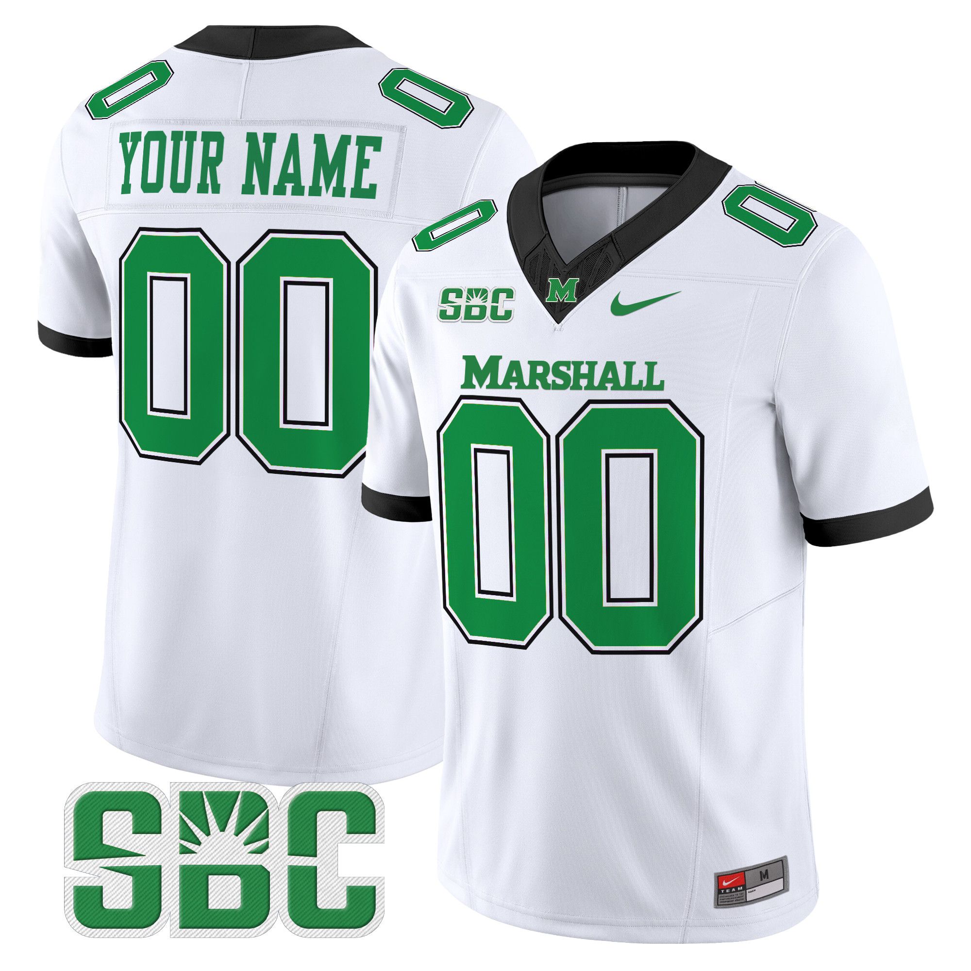 Men Marshall Thundering Herd White Nike 2024 Vapor Limited Custom NCAA Jersey